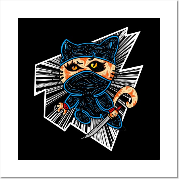 The Ninja Cat #2 Wall Art by mm92